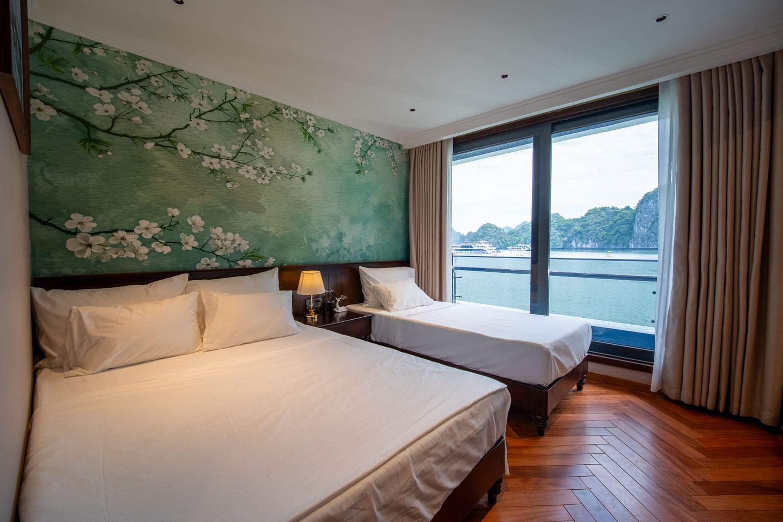 Double cabin with bay view aboard Sunshine Golden Cruises